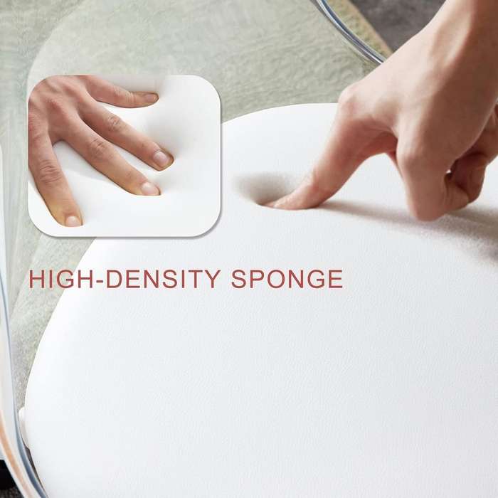 Transparent Office Chair with Colored Seat Pad -  Transparent, White