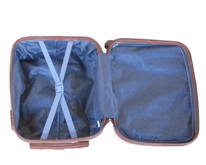 3 Piece Travel Luggage Suitcase Bag Set - White