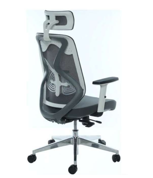 Office Chairs - Ergonomic Executive Mesh with Headrest - Grey