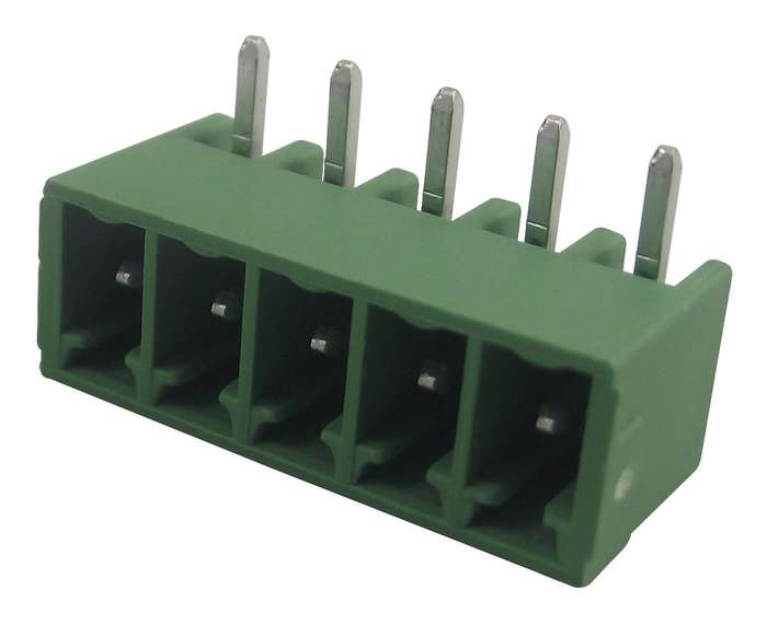 Phoenix Contact (MC 1,5/ 5-G-3,81) Terminal Block, Right Angle, Header