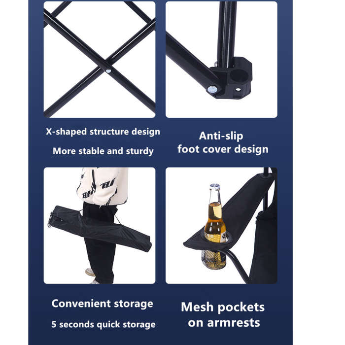 Foldable and Ultra Light Camping Chair With Bottle Holder