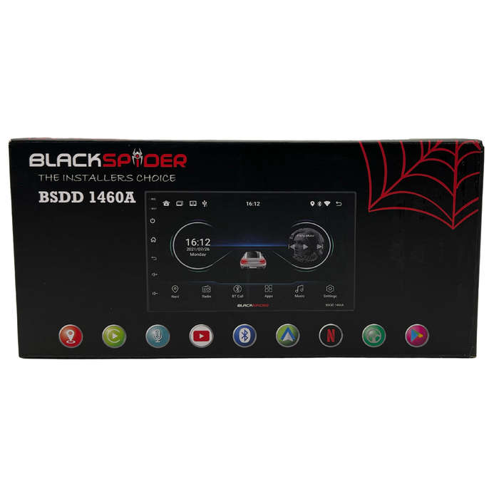 Blackspider BSDD1460A 2Din Wireless Apple CarPlay Android Auto Radio
