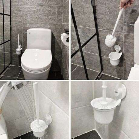 Bathlux Toilet Cleaning Brush with Suction Cup
