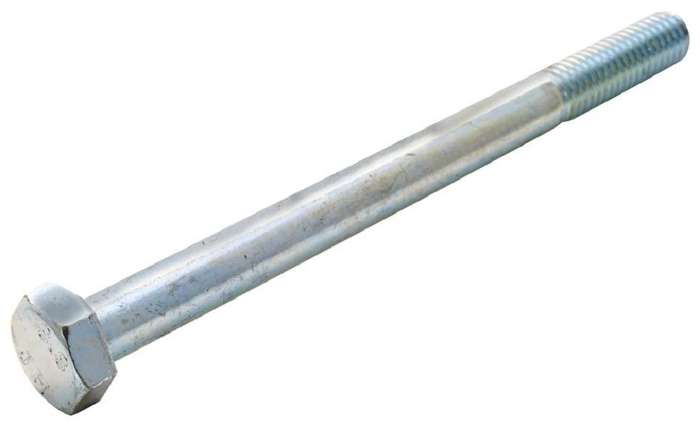TR Fastenings (M8 100 HH88BL Z50) Hex Bolt, 50 Box, M8, Hex, 100 mm, Steel