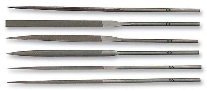 CK Tools (T0124P) Needle File Set, Precision, 70 mm Blade, 6 Piece