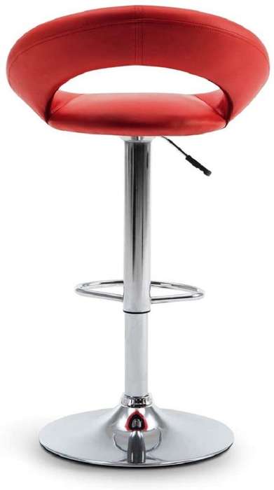 Leather Bar Chair Stools -Set of Two - Red