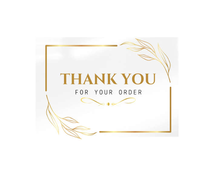 Clear Thank You Stickers - Pack of 200 Vinyl Stickers
