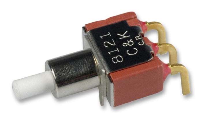 C&K Components (8121SD9AGE) Pushbutton Switch, 8020, SPDT, On-(On), Plunger