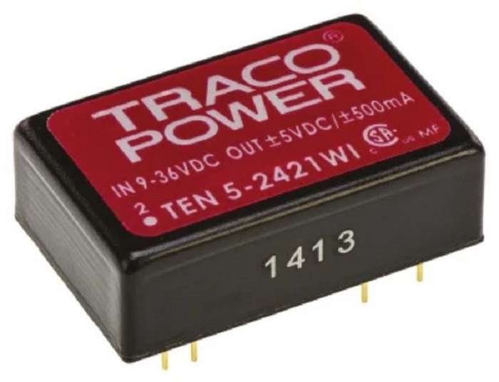 Traco Power (TEN 5-2421WI) Isolated Through Hole DC/DC Converter, 5V, 500mA