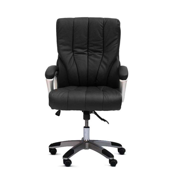 Medium-Back Executive PU Leather Adjustable Height Office Chair 518L-Black or White