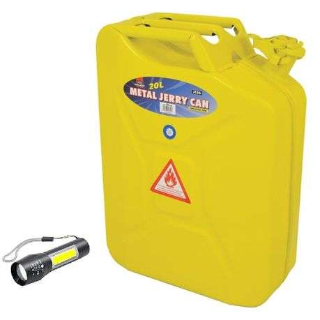 Auto Gear Metal 20L Diesel Jerry Can and Torch