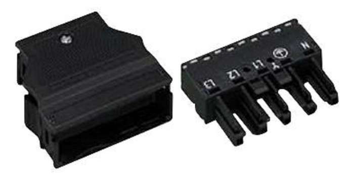 Wago (770-105) Rectangular Connector, 5 Contacts, Receptacle, Clamp, 1 Row