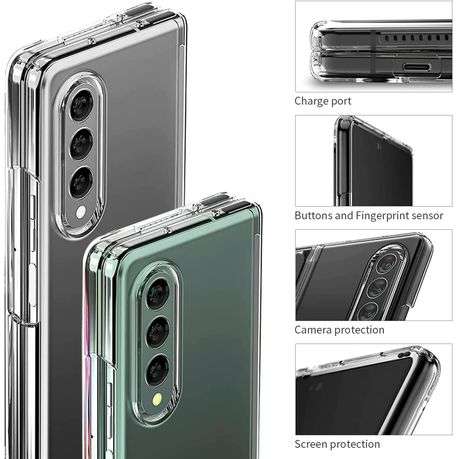 Clear Anti-Yellow Camera Cut-Out Hard Case For Samsung Galaxy Z Fold 4