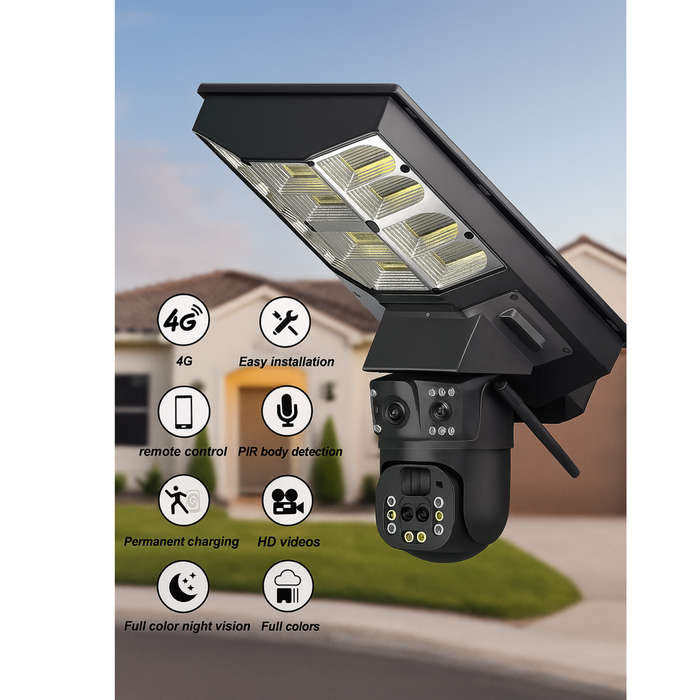 Solar Security Light - CCTV Camera with 4G