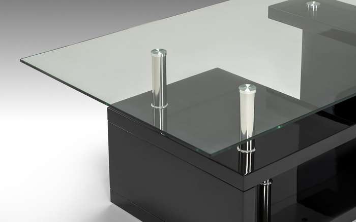 Coffee Tables - Tempered Glass Top - Black Base