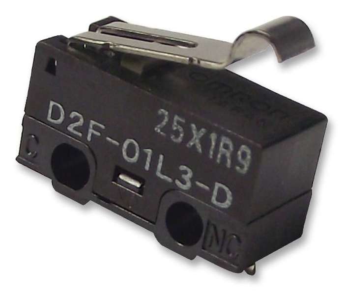 Omron (D2F01L3D) Microswitch, Miniature, Simulated Roller Lever
