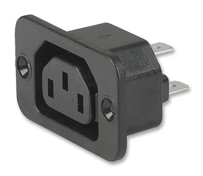 Schurter (4721.0000) IEC Power Connector, IEC C13 Outlet, 15 A, 250 VAC