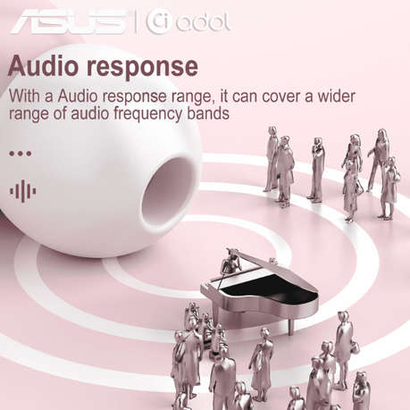 ASUS - AS101 - Semi-In-Ear Noise Cancelling Earbuds With Mic - Pink