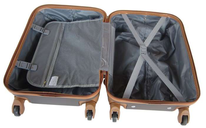 3 Piece stylish Travel Luggage Bag Set of 3 - Dark Brown