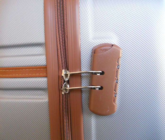 3 Piece Travel Luggage Suitcase Bag Set - Silver