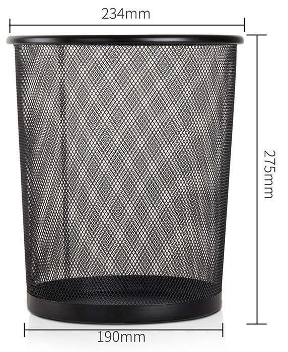 Office Small Round Steel Mesh Waste Bin