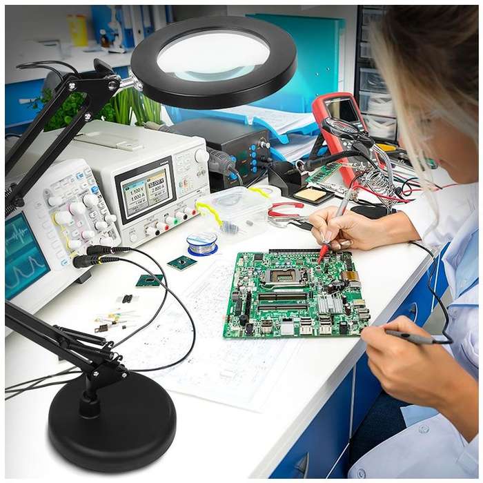 LED Light 10x Magnifying 5V 2A Glass Desk Light