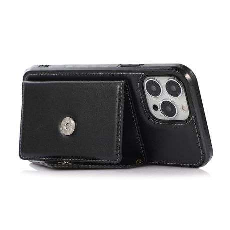 Adjustable crossbody strap leather wallet case for iPhone 12 mini