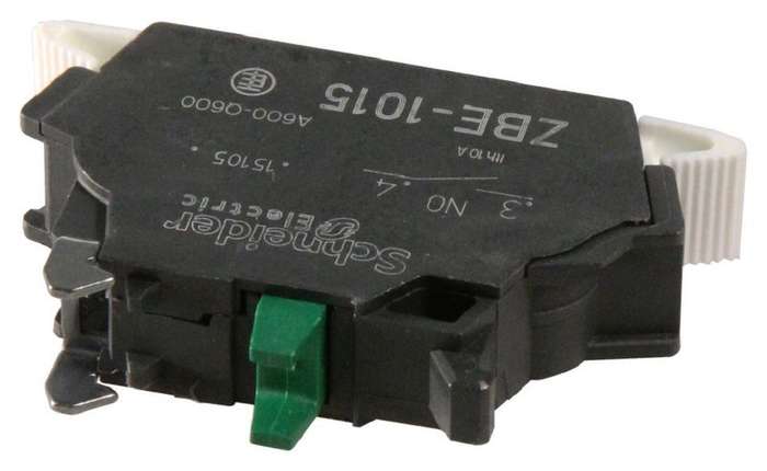 Schneider Electric (ZBE1015) Contact Block, 10 A, 600 V, 1 Pole