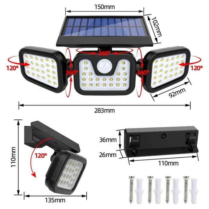 Outdoor Solar Sensor Light Remote Controlled