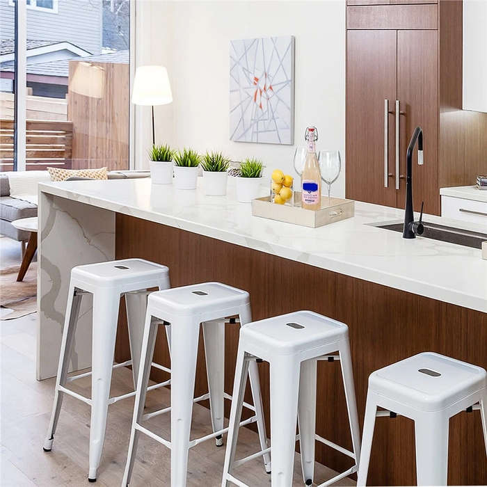 Metal Stackable Bar Stools-Black,White or Red
