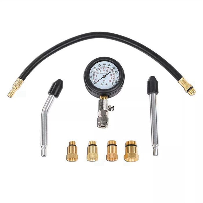 8 Piece Petrol Cylinder Compression Tester Kit