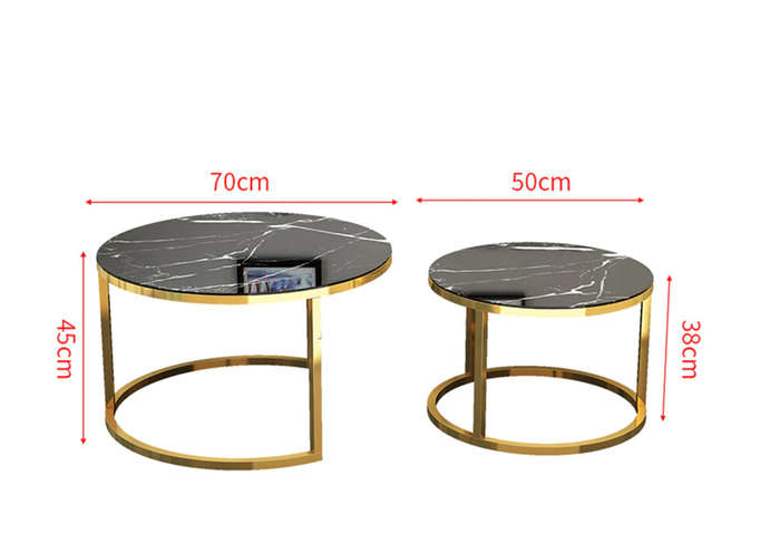 Marble-top Coffee Table 2 in 1