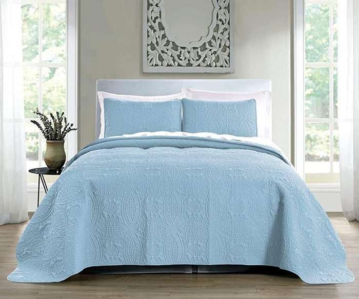 5 Piece Bedspread -Blue
