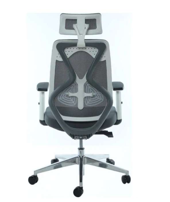 Office Chairs - Ergonomic Executive Mesh with Headrest - Grey