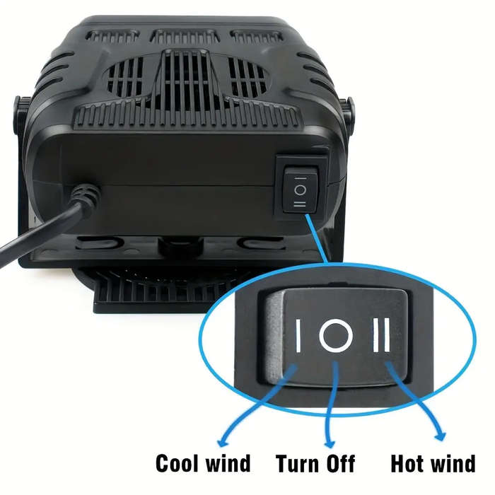 2in1 12V 120W Portable Mini Car Heater Fan - Plug-in Vehicle Defogger