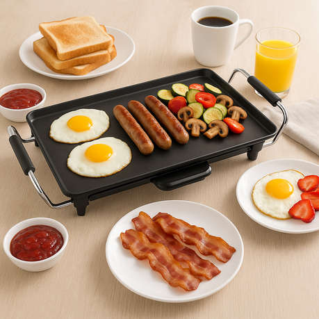 DSP Premium Electric Flat Griddle - Non-Stick Plate
