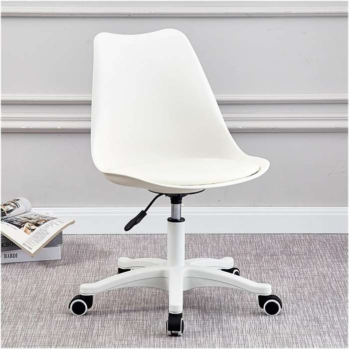 Modern Stylish Office Desk Chairs- 4 Pack - White
