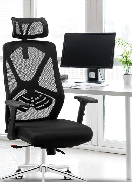 Office Chairs - Executive High Back Mesh Ergonomic - Black Colour