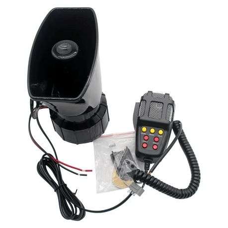 100W Electric 7 Sound Car Siren with Warnings and Microphone