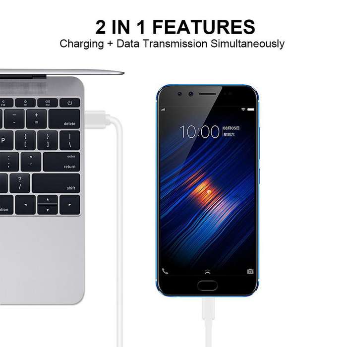 2M Male USB A To Male USB Type C 3.1A Super Fast D