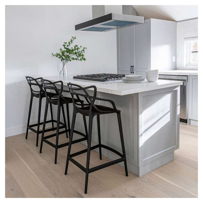Bar Stool - Plastic 2Pack Black