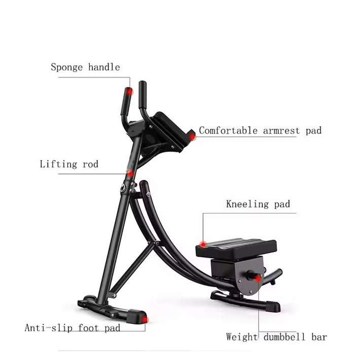 Core Abdominal Curl Trainer Curved Track Roller Coaster Fitness