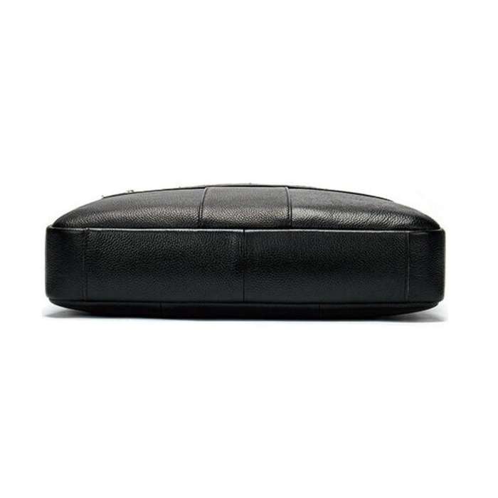 LuxeLeather Ambassador Laptop Bag - Coffee Brown