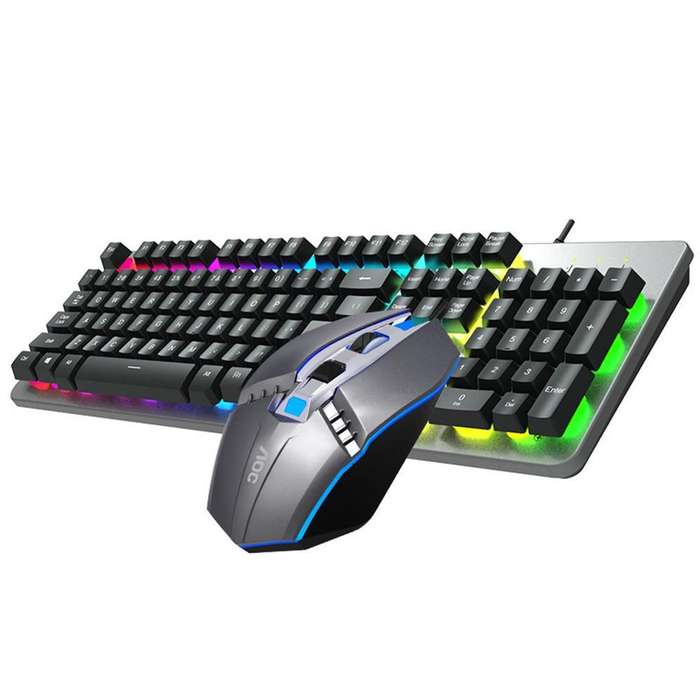 AOC KM410 Metal Series Backlight USB Wired Gaming Keyboard and Mouse Combo