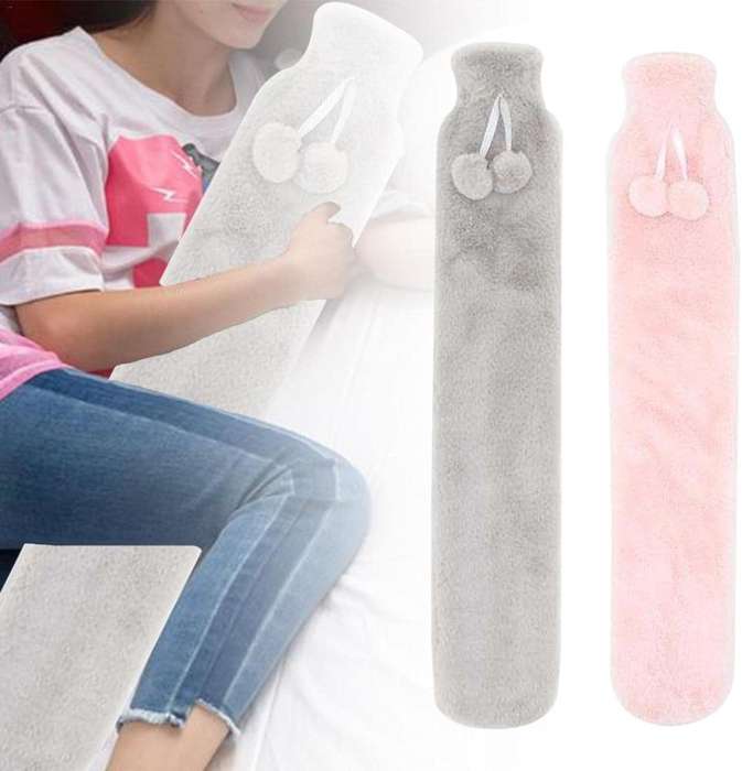 Long  Hot Water Bottle - dark Grey