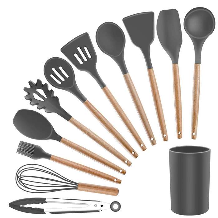 Silicone kitchen utensils - Grey