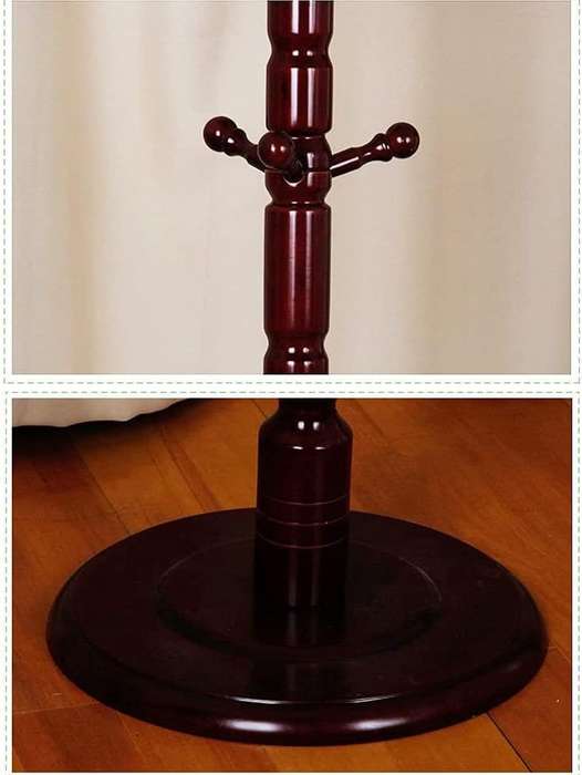 Wooden Coat Rack Stand - Clothes, Suits, Scarves, Handbags - Brown Colour