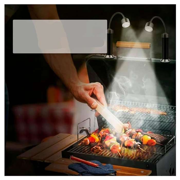 2-Piece 9-LED Flexible Magnetic Grill/BBQ Magnetic Light