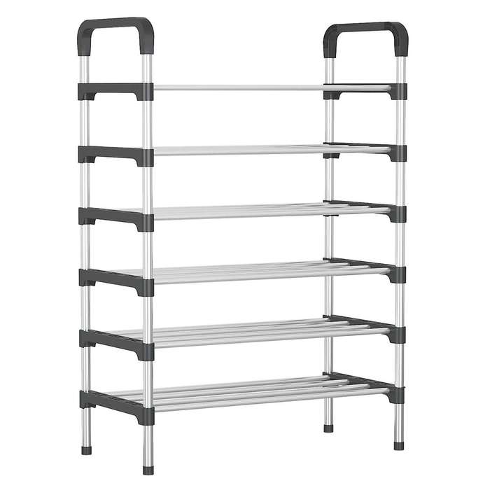 6 Layers Shoe Rack - Black