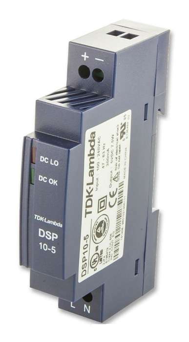 Tdk-lambda (DSP10-5) AC/DC DIN Rail Power Supply (PSU), ITE, 1 Output